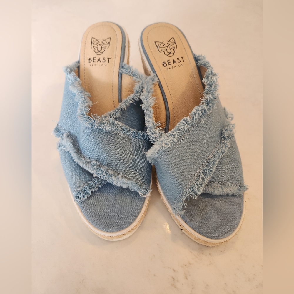 Denim wedge